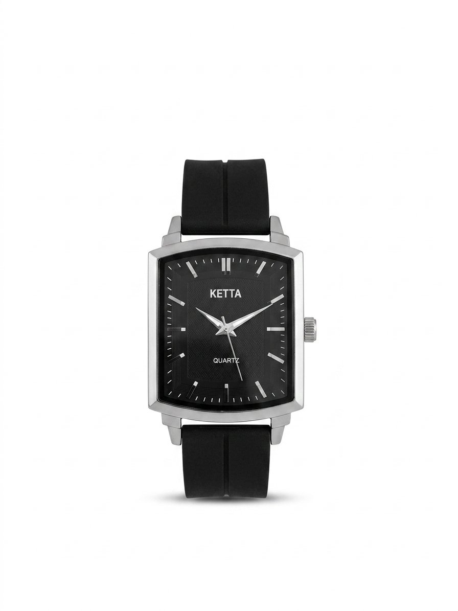Black/Silver Strap Men Watch