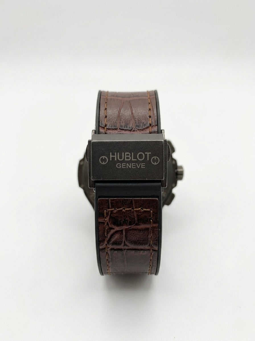 Hublot brown/Black Strap Watch