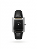 Cartier Black Silver Tank Watch