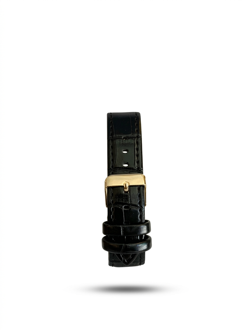 Cartier Golden/Black Strap Watch