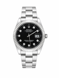 Rolex Silver/Black Premium Watch