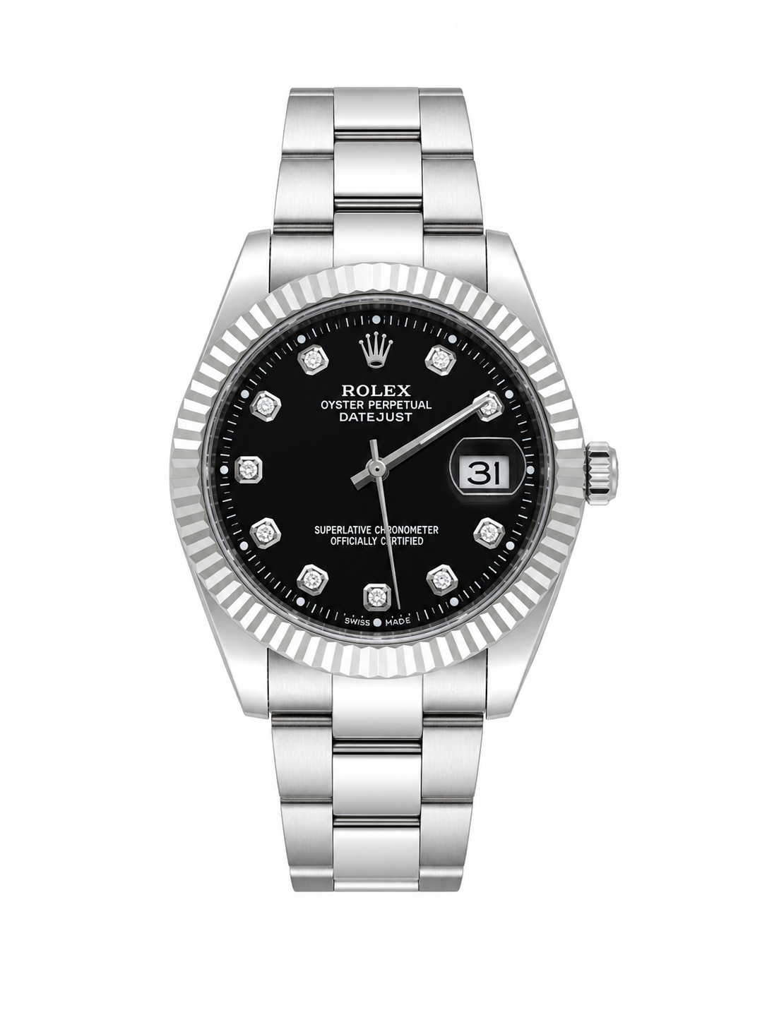 Rolex Silver/Black Premium Watch