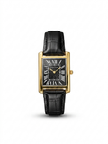 Cartier Golden/Black Strap Watch