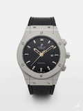 Hublot Black Premium Strap Watch